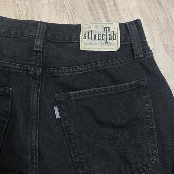 Levi's Womens Silvertab '94 Baggy Jeans Size 26 Black Distressed Straight Leg - Picture 14 of 14